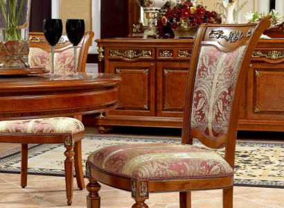 1x Chair Armchair Chairs Antique Style Baroque Rococo Seat Suite Real Wood